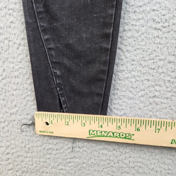 Kancan Jeans Women's 7/27 Black Curvy Mid Skinny Ankle Stretch Grunge Raw Hem - Picture 7 of 9